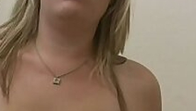 Chubby blonde girlfriend wants to ride the dick