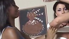 Nikki Anne and Jordin Skye Lesbian Interracial Scene