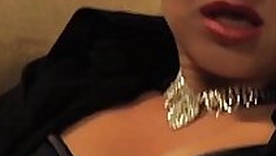 Lesbian Madame Adhering Nude Slave And Masturbates