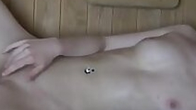 Vest-pocket Nina plays hot cum games in the sauna - SPM Nina19TR04