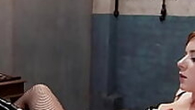 Redhead lesbian slave gets enema