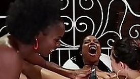 A handful of ebonies and ill-lighted anal toying