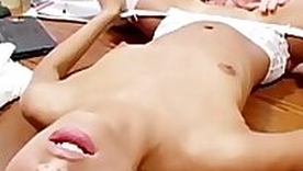 Skinny dweeb office coition