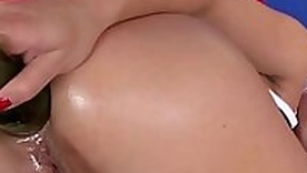 Lora Sticks A Beer Bottle In Her Ass