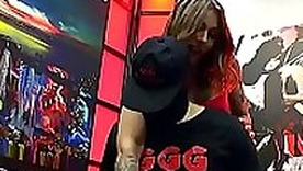 Cute teen slattern enjoys gangbang with cums and facials