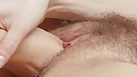 Naughty hairy lesbian girls lick added to finger each rotation