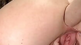 Gaping ass lesbian anal fucked