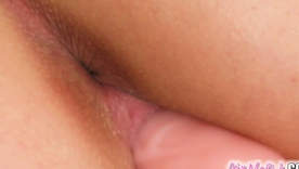 Jasmin flaunts her flawless pink twat on camera while playfully parting her legs