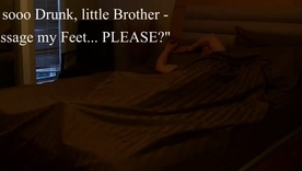 Katie Cummings gets a foot massage from her brother in a hardcore session