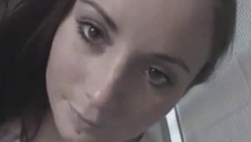 Brunette amateur Ann Marie's condom sucking skills tested in POV video