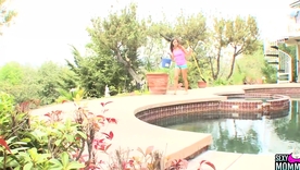 Dyke cougar Brenda James and her stepdaughter indulge in monster pussy play