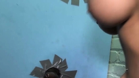 Mackenzee Pierce's big special in action while sucking a black cock at one's disposal a gloryhole