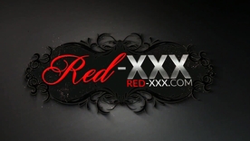 Voluptuous redhead indulges in without equal outdoor encounter with champagne bottle