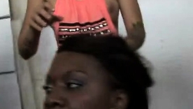 Ebony belle Jessica Grabbit enjoys sucking on a big white cock outdoors