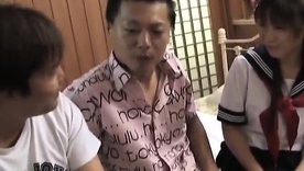 Momo Aizawa's sensual Asian allure in erotic school girl outfit