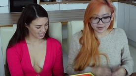 Asian lesbian pornstars Tiffany Doll and friends strive playful pastime night