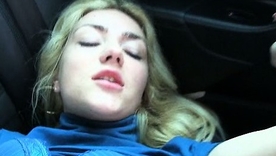 Innocent-looking inferior teen Victoria Puppy engages in car sex with a doggy-style position