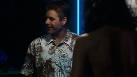 Shannon Elizabeth performs a sensual striptease in lingerie