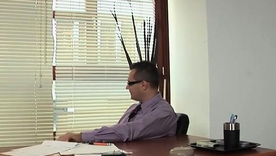 Cameron Cruise in a hardcore blowjob scene with a fat cock