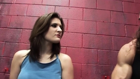 Beautiful brunette neonate more big boobs enjoys a big cock in prison