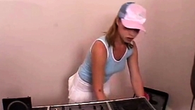 Teen brunette April's sensual solo play involving high definition