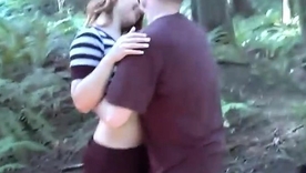 Charming lay couple Holly Blaze and Michael Divine's first discretion open-air peril