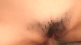 Asian babe Hatsumi Kudo gives a sloppy blowjob and gets her hairy holes filled up