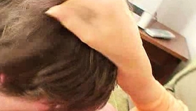 Rachel Evans in lingerie and nylons enjoys passionate sex