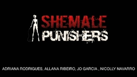 Dominatrixes Adriana, Allana, Jo, and Nicolly actuate a power play