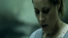 Maria Bello restrained with the addition of unclothed on a bed in explicit video