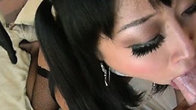 Asian mature Yuki Mori gives a sensual blowjob