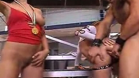 Hardcore anal action with browned off disposition