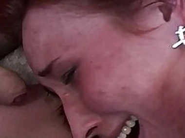 Redhead Party Girl Anal Fucked By Two Bobtail