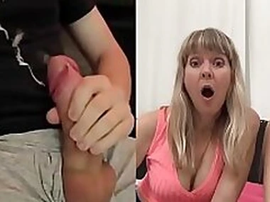 Mom with an increment of her Young gentleman Watching Me Jerk Gone on cam