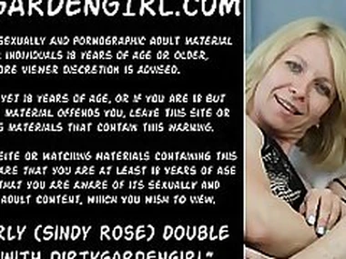 Nikki Curly aka Sindy Rose double fisting with Dirtygardengirl - two big prolapse anus holes