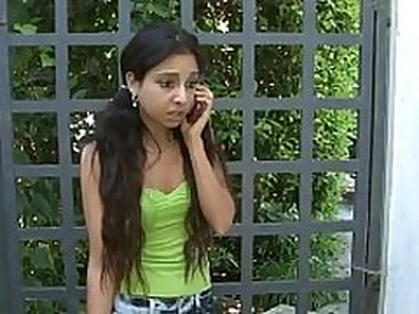 Tiny tits teen takes black dick in ass