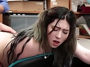 Shoplifter teenie got caught and read someone the riot act fucked hard