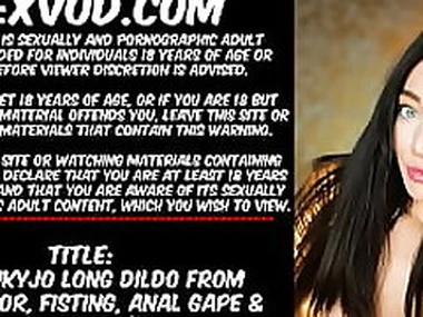 Hotkinkyjo long dildo from sinnovator belly distort fisting anal gape  prolapse