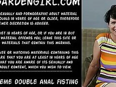 Dirtygardengirl extreme double anal fisting  perforating with AlexThorn