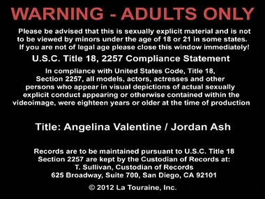 Brunette bombshell Angelina Valentine apropos steamy hardcore action
