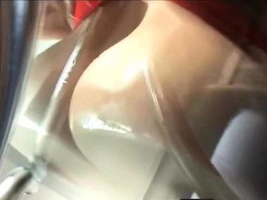 Nelli Roono's massive breasts are squished in a solo video