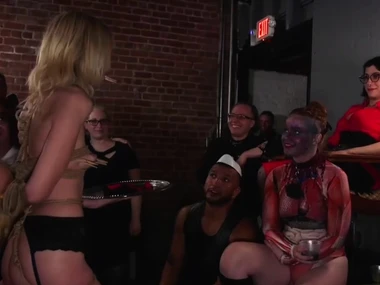 Halloween binge features BDSM coupled with interracial encounters