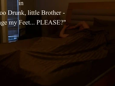 Katie Cummings gets a foot massage from her brother with respect to a hardcore session