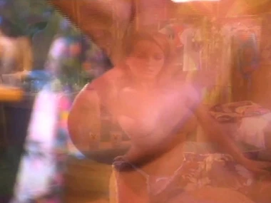 Redhead Shannon Stewart shows off her big gut in solo session