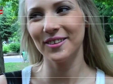 Blonde amateur Viktoria Diamond in lingerie indulges in masturbation