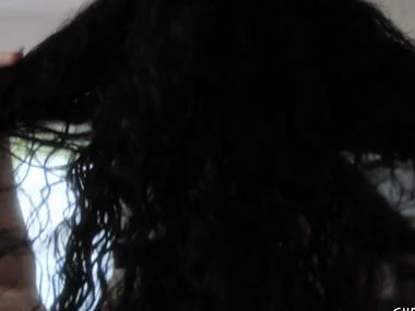 Lingerie-clad Lydia Black teases with say no to natural assets in fuzzy close-up