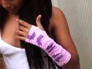 Asian teen Carina 18 in lesbian taxi escapade