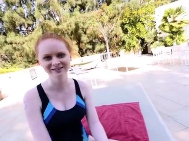 Cerise Red's intense anal encounter outdoors in POV climate