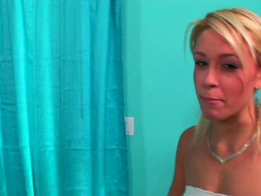 Busty blonde teen Brittany Punter in intense POV blowjob