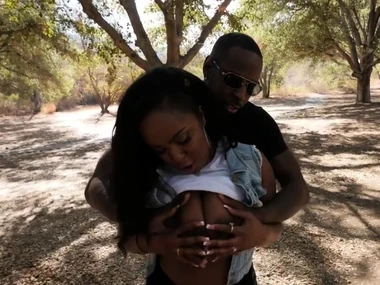 Angela White's outdoor adventure: milf rides involving the woods